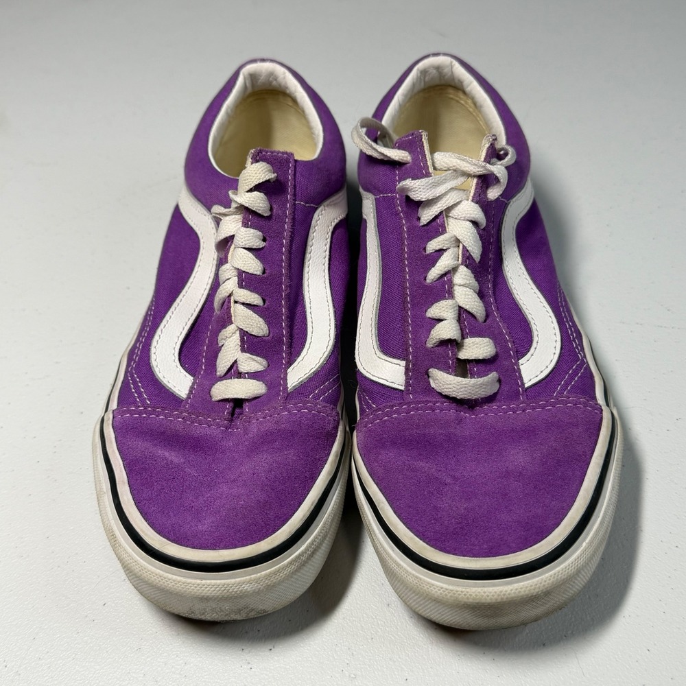 Vans Old Skool 8.5 Purple Suede Canvas Low Top Sneakers - Picture 3 of 9